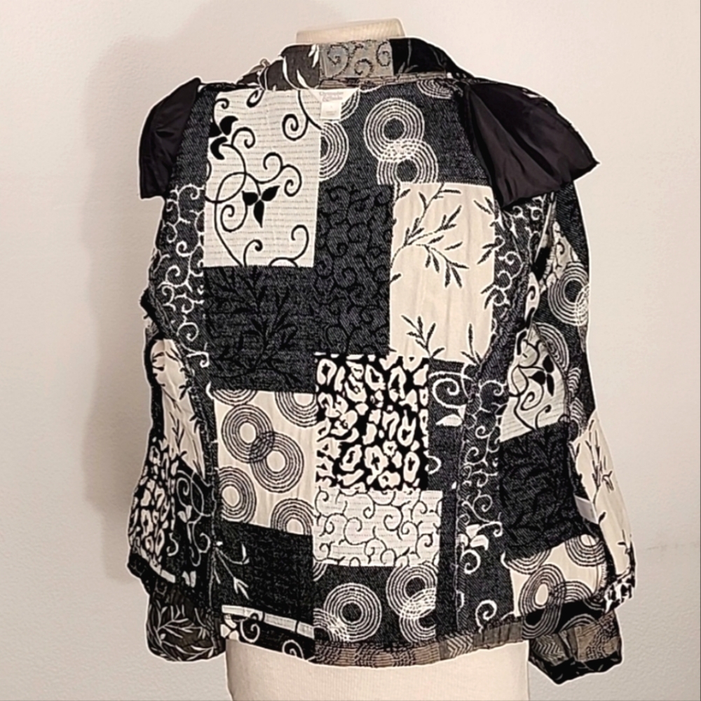 Christopher & Banks Jacket Patchwork Long Sleeve … - image 6